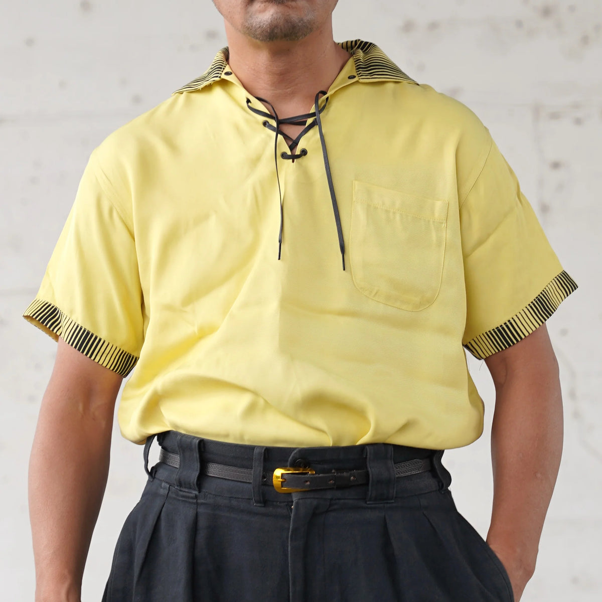 (Pre-Order) The Groovin High - 270123 Lace-Up Pullover Shirt (Deposit HKD100)