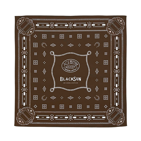 BlackSun X ACE WESTERN BELT - "10TH ANNIVERSARY BANDANNA” (Brown)
