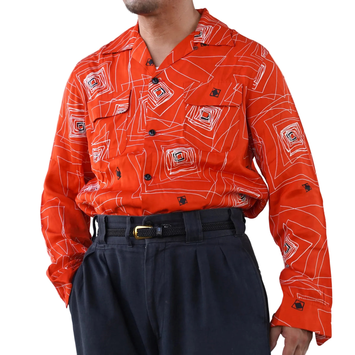 (Pre-Order) The Groovin High - 270125 Atomic Square Rayon Shirt (Deposit HKD100)
