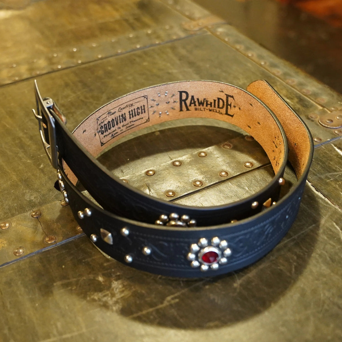 (Pre-Order) The Groovin High - 270506 42mm Studded Leather Belt (Deposit HKD100)