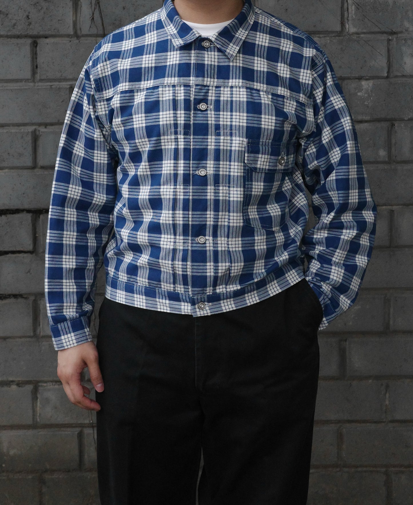 (Pre-Order/Round 2) BlackSun x THE BALD Co. x ROOM402 - Indigo Palaka Jacket (Deposit HKD300)