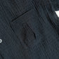 Sharments - CRASHED OPEN COLLAR SHEER SHIRT L/S BLACK