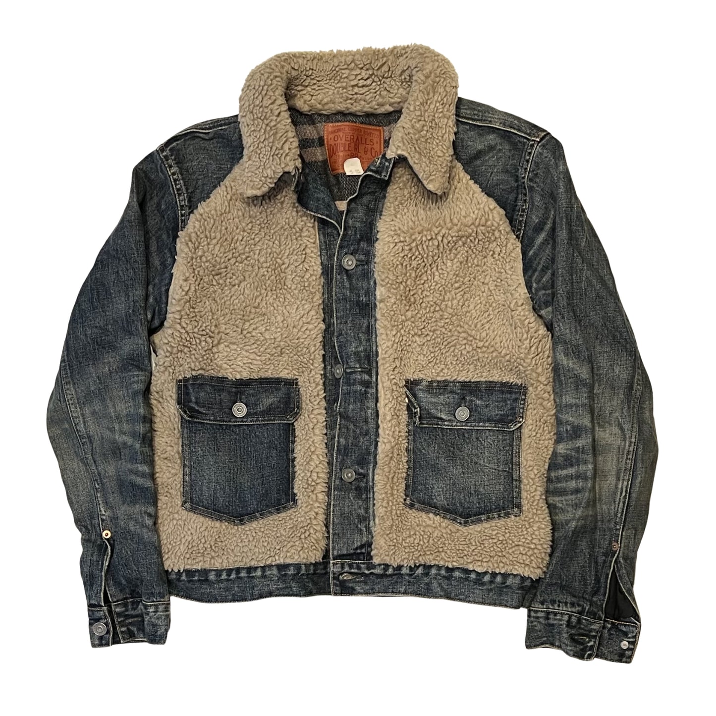 (2nd hand) RRL Fleece-Paneled Denim Jacket (Dempster Wash)