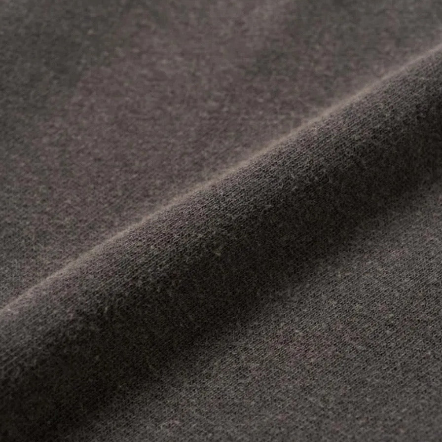 Healthknit - Half-Zip Crew Neck Classic Sweatshirt (Black Vintage Finsh)