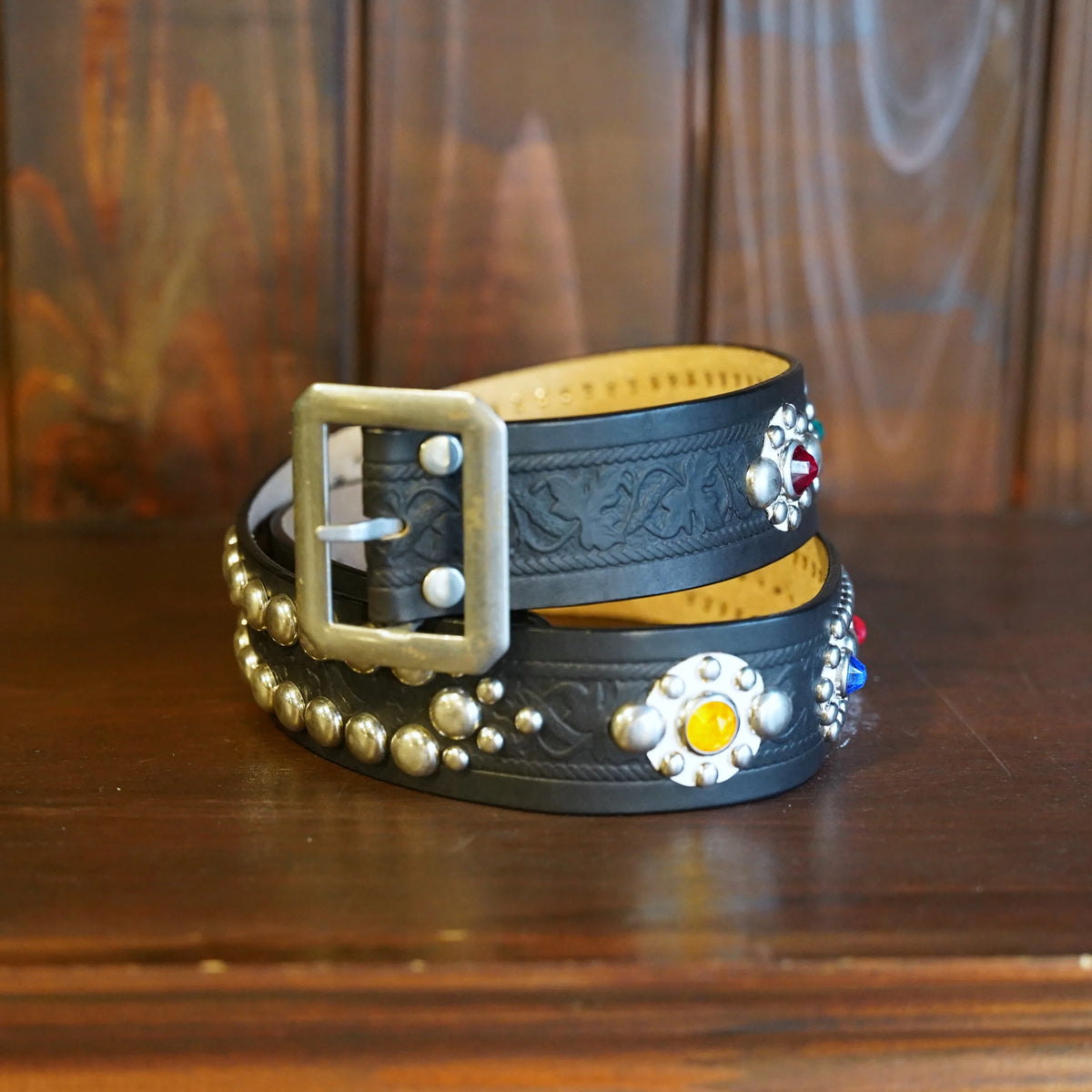 (Pre-Order) The Groovin High - 270505 42ｍｍ Reflector Studded Leather Belt (Deposit HKD100)