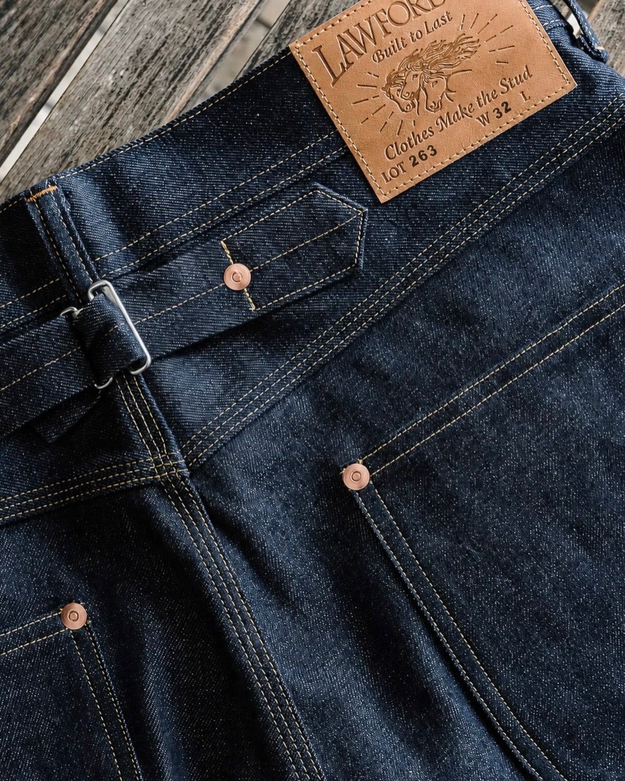 (Pre-Order) Lot.263 Buckle-back Five Pocket Denim Pants (Deposit HKD100)