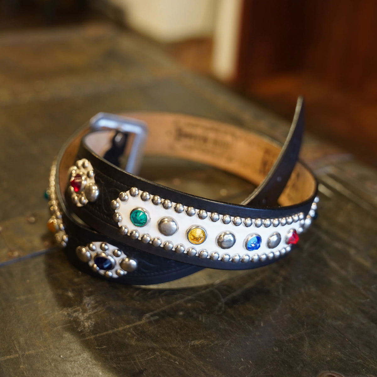 (Pre-Order) The Groovin High - 270505 42ｍｍ Reflector Studded Leather Belt (Deposit HKD100)
