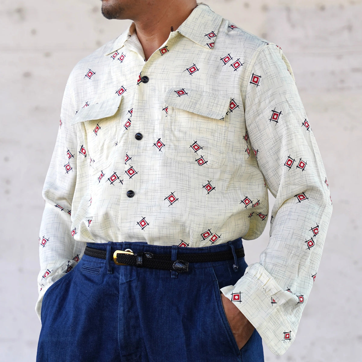 (Pre-Order) The Groovin High - 270105 Atomic Geometric Rayon Shirt (Deposit HKD100)