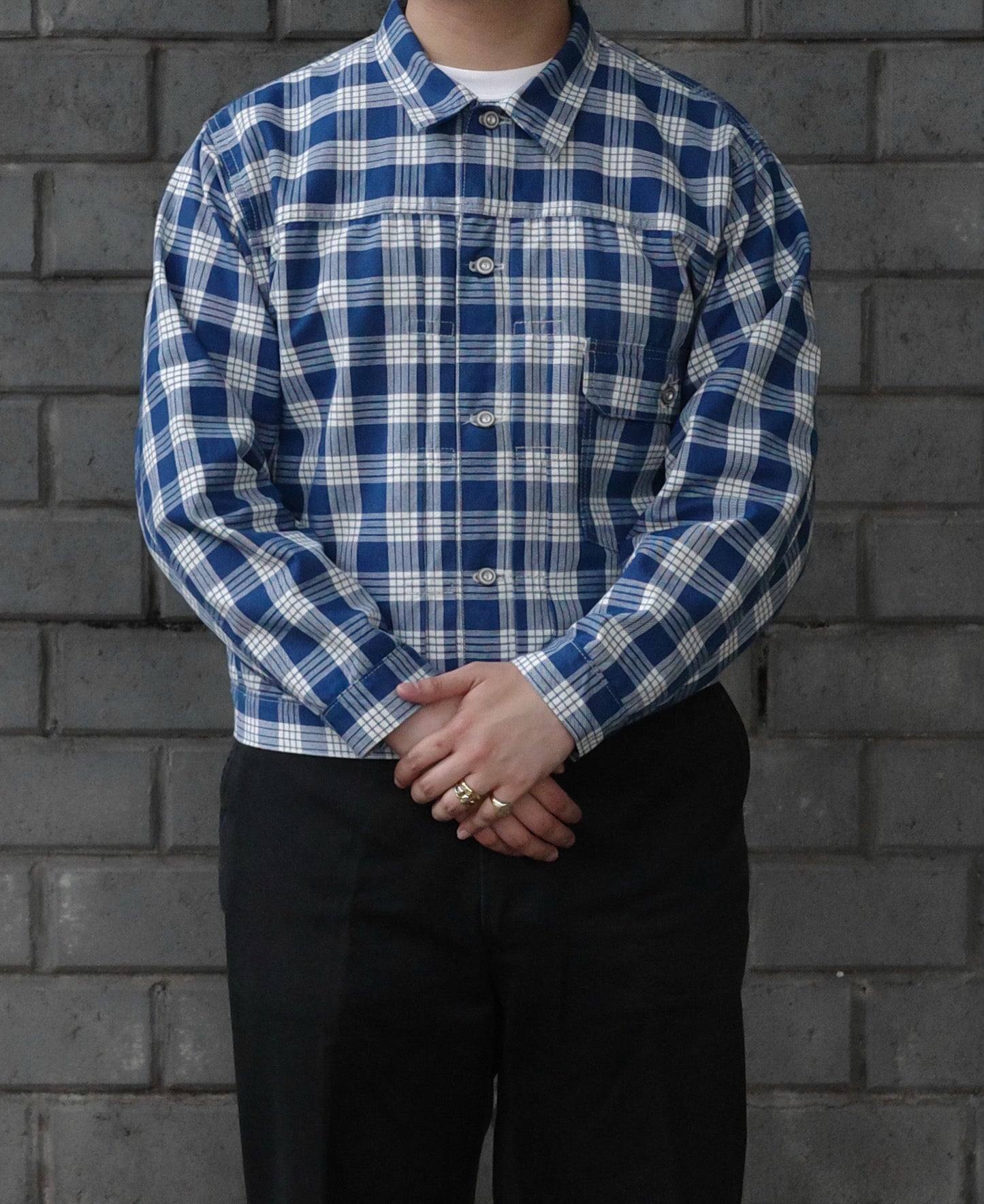 (Pre-Order/Round 2) BlackSun x THE BALD Co. x ROOM402 - Indigo Palaka Jacket (Deposit HKD300)