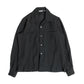 Sharments - CRASHED OPEN COLLAR SHEER SHIRT L/S BLACK
