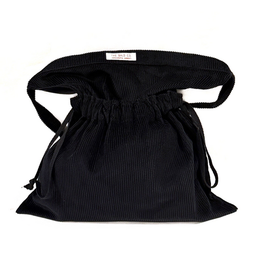 THE BALD CO. - Corduroy Red Cross Bag (Black)