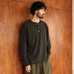 Healthknit - Long Sleeve Henley T-shirt (White)