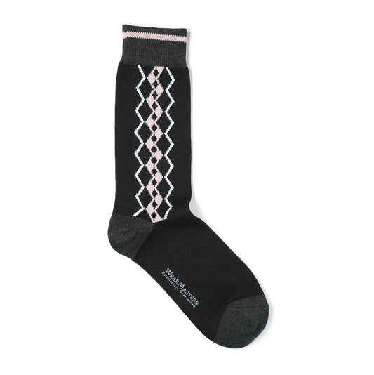 WearMasters - Lot.850 Jagged Lined Socks (Black)