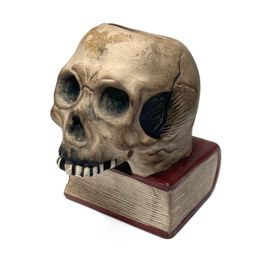 1950s - 1960s Skull On Book