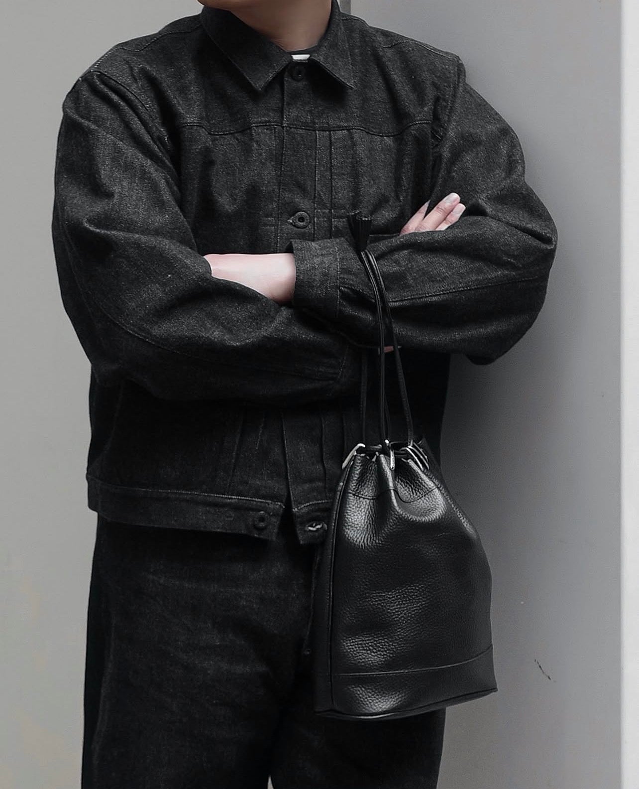 Sharments - HERITAGE DRAWSTRING BAG BLACK